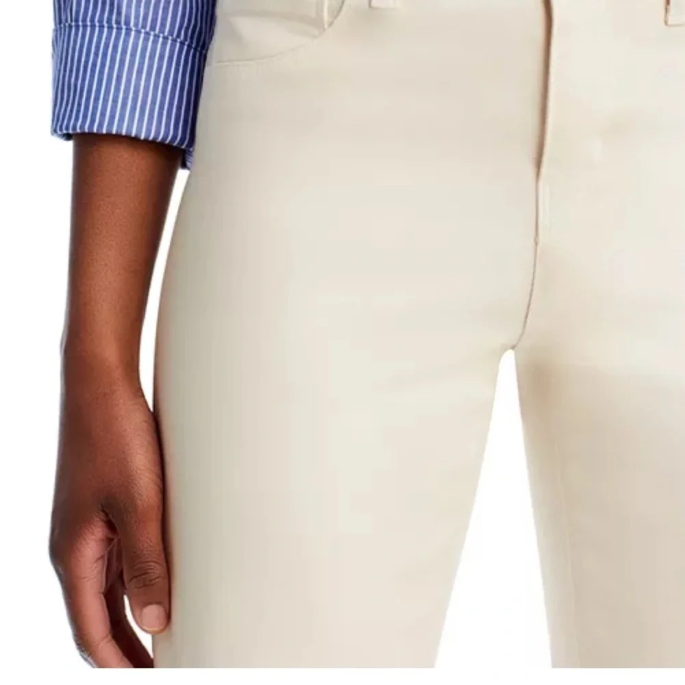 L'Agence Wanda Coated High Rise Crop Wide Leg Jeans in French Vanilla